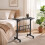 Homcom (Black) HOMCOM Overbed Table Adjustable Height with Steel Frame 7
