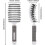 3er-Pack Haarbürste, belüftete, gebogene Bürste für Haarstyling 2