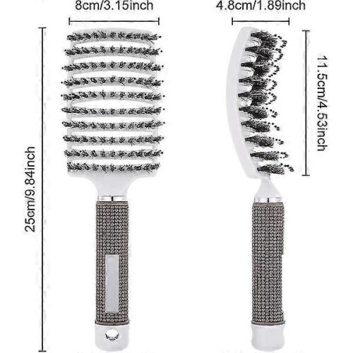 3er-Pack Haarbürste, belüftete, gebogene Bürste für Haarstyling 1