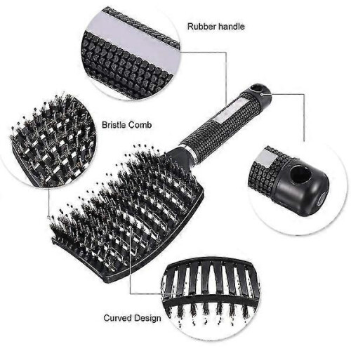 3er-Pack Haarbürste, belüftete, gebogene Bürste für Haarstyling 2