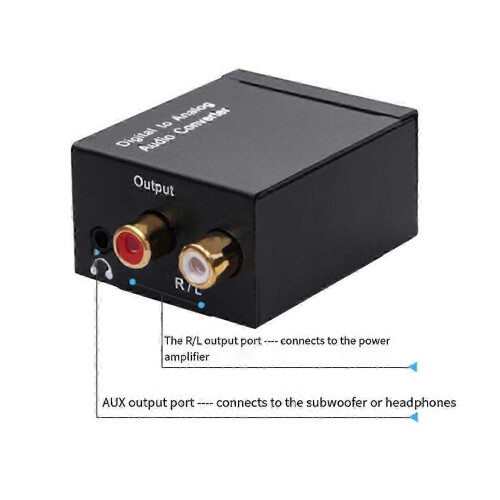 Digitaler Audiodecoder, 3,5-mm-Klinkenbuchse, Koaxialkabel, Glasfaser, Digital-Analog-Wandler, SPDIF-Digital 1