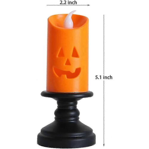Halloween-Kürbis-LED-Kerzen-Set (flammenlos) 2
