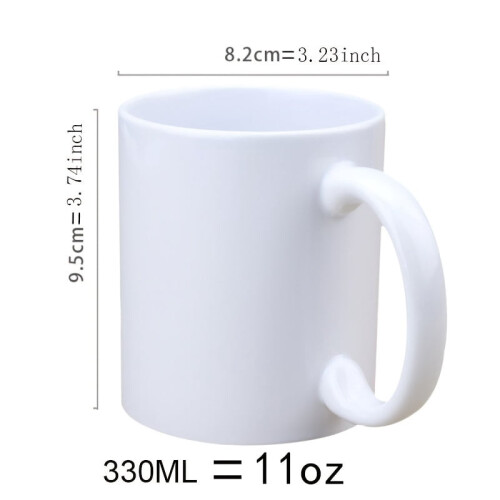 1 τεμάχιο κεραμική κούπα καφέ 325ml/11oz, λευκή κούπα τσαγιού με τυπωμένα γράμματα και 2
