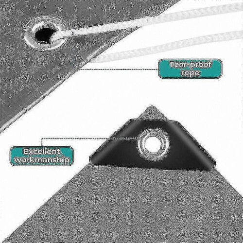 Kompakte, robuste 2x2m Polyethylenplane mit verstärkten Ösen für den Außenbereich 1