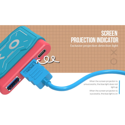 Μετατροπέας ήχου HD jixopn Type-C USB3.0TV Dock Station PD Γρήγορη φόρτιση 60W USB HUB Έξοδος για 1