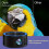 Mini proiettore LED ICQOVD1080P con interfaccia USB e telecomando, blu 3