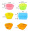 3 τεμάχια Bento Divider Cup Form Easy Clean, Επαναχρησιμοποιήσιμο καλούπι κέικ, επιδόρπιο, σούσι, 2