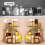 2 επιπέδων Lazy Organizer Πικάπ Διαφανής Οργάνωση Ραφιών Μπαχαρικών για Ντουλάπι 2