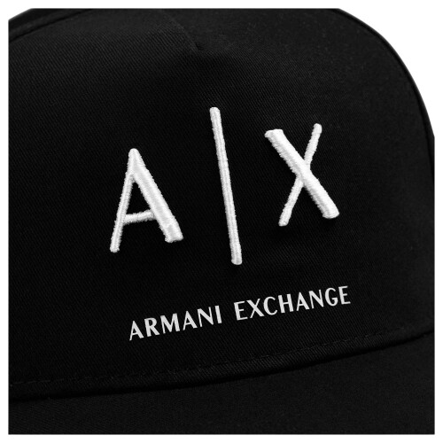 (One Size, Black/White) Armani Exchange Mens Exchange Baseball Cap 2