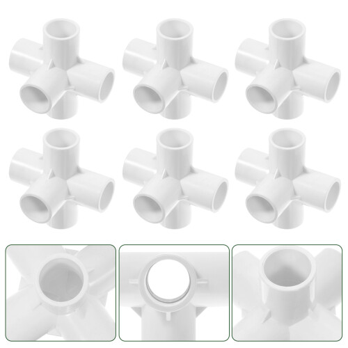 10 stk. rørfittings 5-vejs PVC-rørsamling teltforbindelse drivhusrørfitting 2
