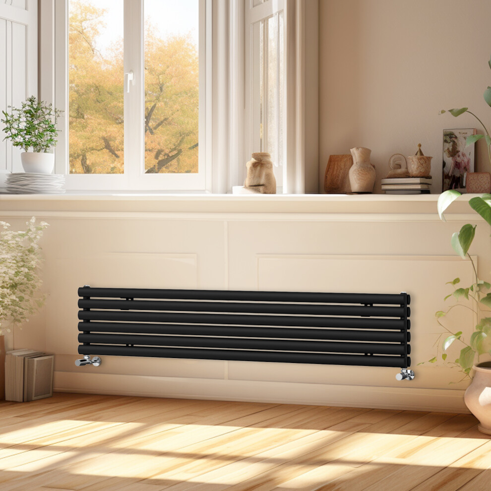 (1800X354mm) Right Radiators Horizontal Vertical Oval Column Designer Radiator Double Panel Rads 5063123580960