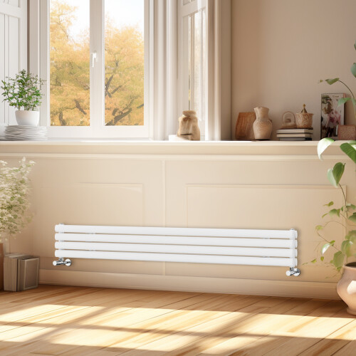 (1800x236mm) Right Radiators Horizontal Vertical Oval Column Designer Radiator Double Panel Rads