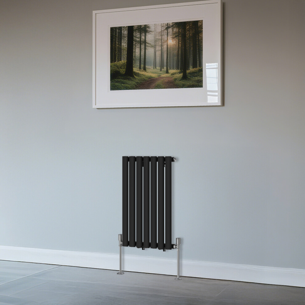 (600X413mm) Right Radiators Vertical Single Oval Column Designer Radiator 5063123979863