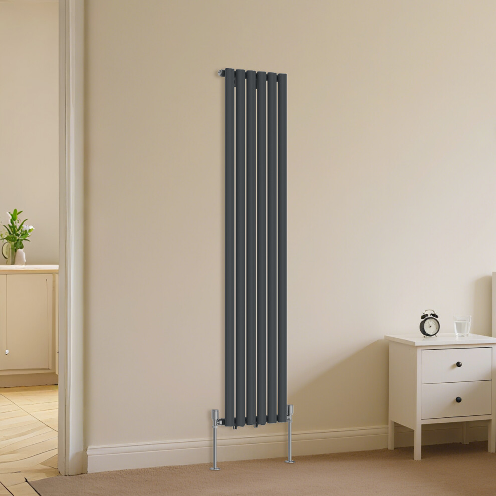 (1600X354mm) Right Radiators Vertical Single Oval Column Designer Radiator 5063123979641
