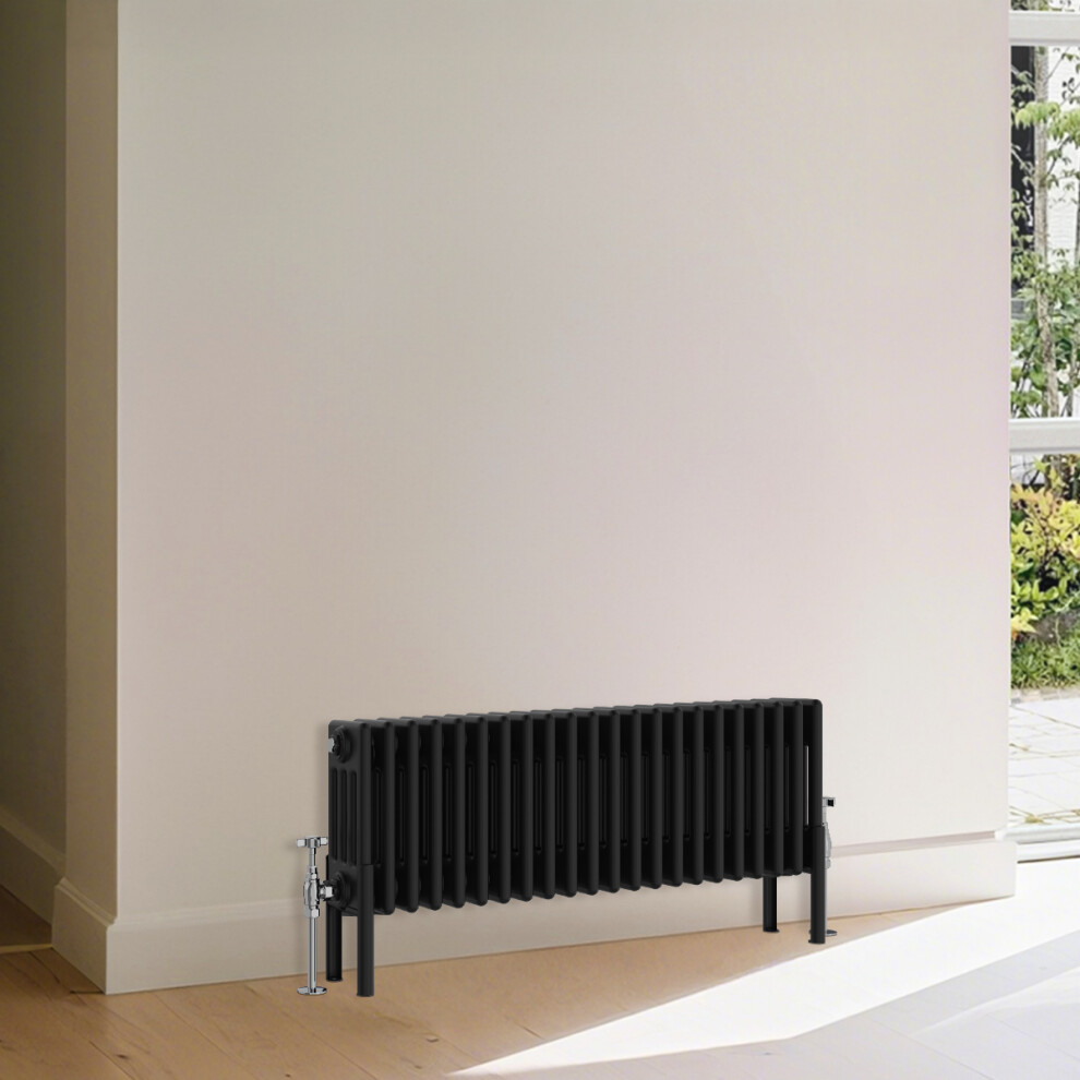 (300X1010mm) Right Radiators Vertical Traditional 4 Column Cast Iron Style Radiator 5063123981958