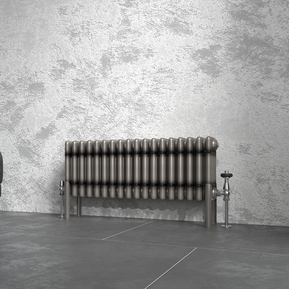 (300X830mm) Right Radiators Vertical Traditional 4 Column Cast Iron Style Radiator Raw Metal 5063123414630