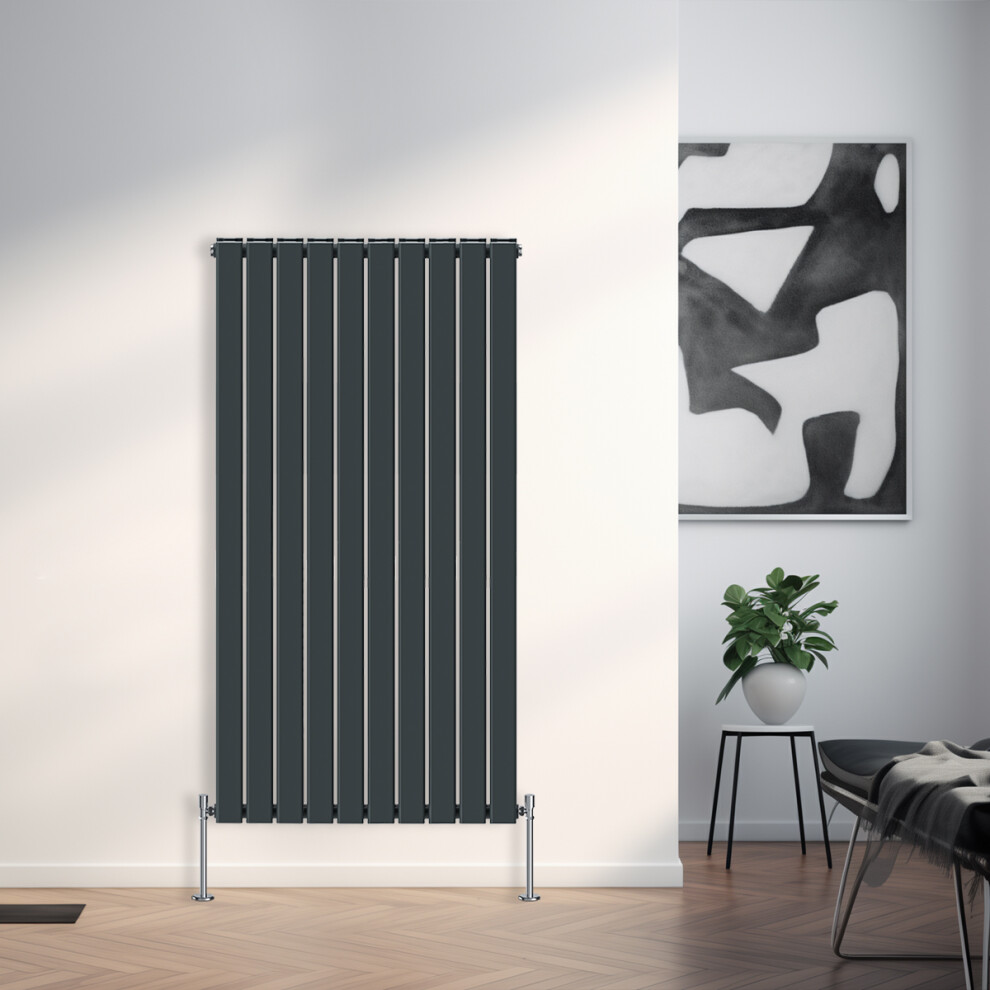 Right Radiators 1600X680 Mm Vertical Double Flat Panel Designer Radiator Anthracite 5063123410410