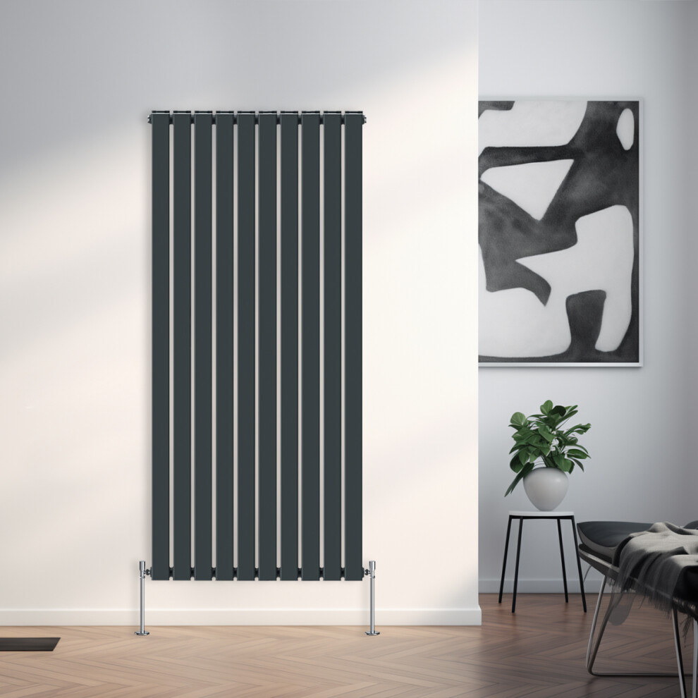 Right Radiators 1800X680 Mm Vertical Double Flat Panel Designer Radiator Anthracite 5063123410533