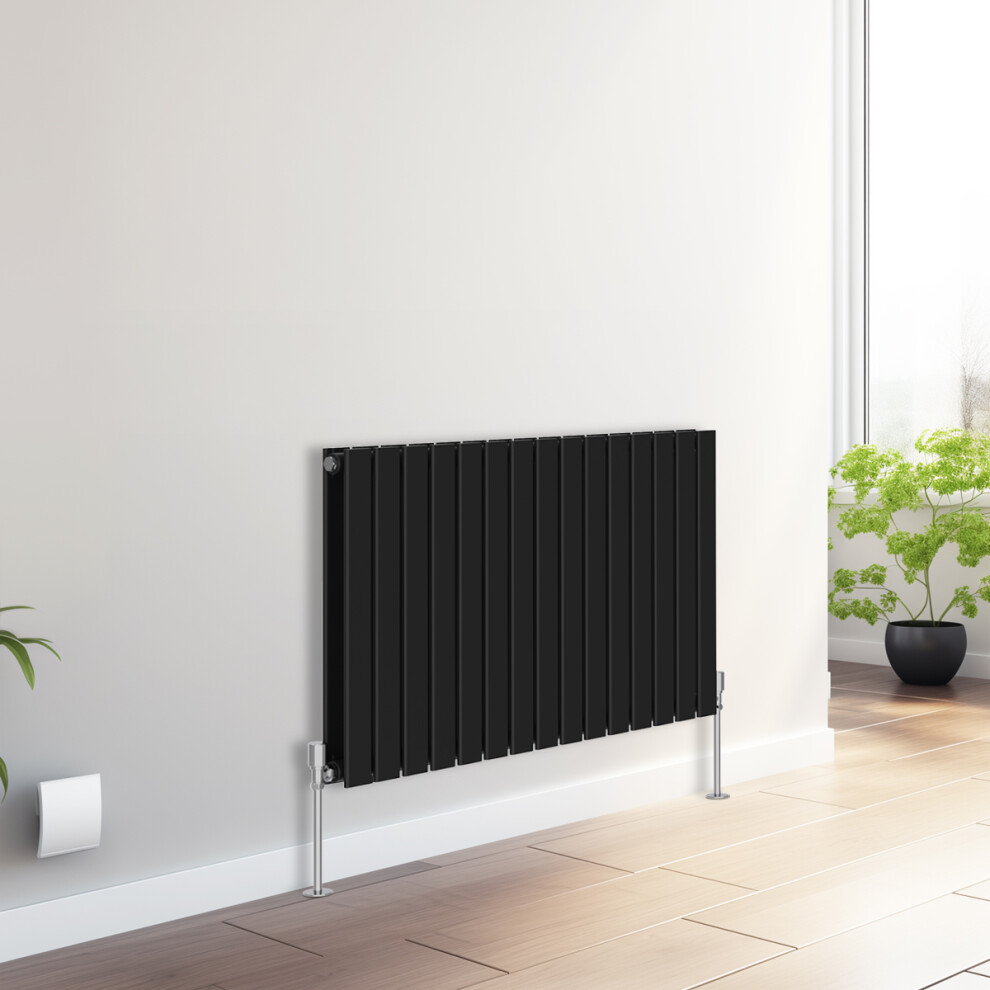 Right Radiators 600X1020 Mm Horizontal Double Flat Panel Designer Radiator Black 5063123410243