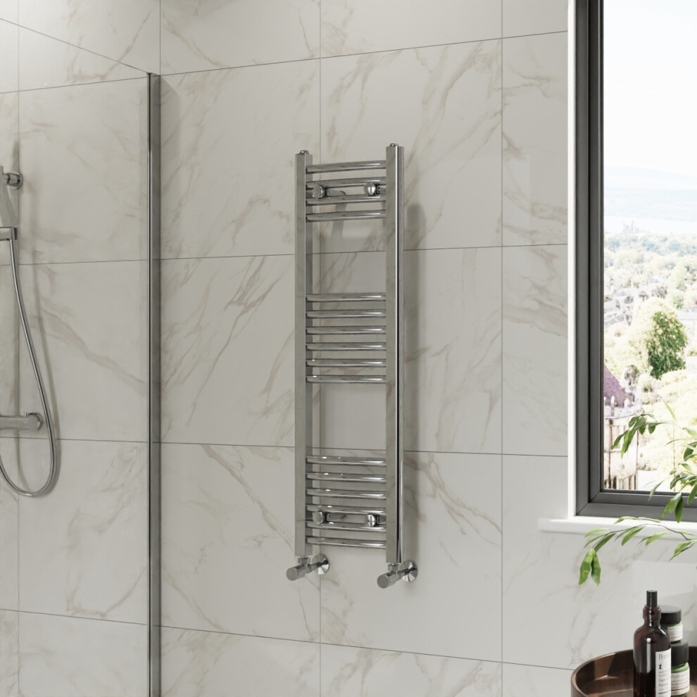 Right Radiators 1000X300 Mm Curved Heated Towel Rail Radiator Bathroom Ladder Warmer Chrome 5063123420068