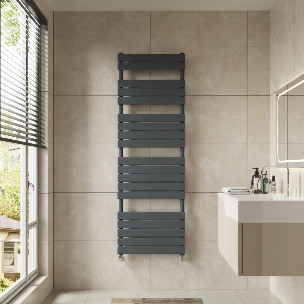 Right Radiators 1800X600 Mm Flat Panel Heated Towel Rail Radiator Bathroom Ladder Warmer Anthracite 5063123416894