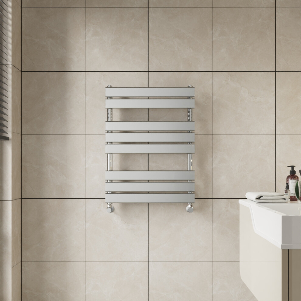 Right Radiators 800X600 Mm Flat Panel Heated Towel Rail Radiator Bathroom Ladder Warmer Chrome 5063123416597