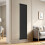 Right Radiators Vertical Single Flat Panel Rads Designer Radiator 1800x544mm Black 1