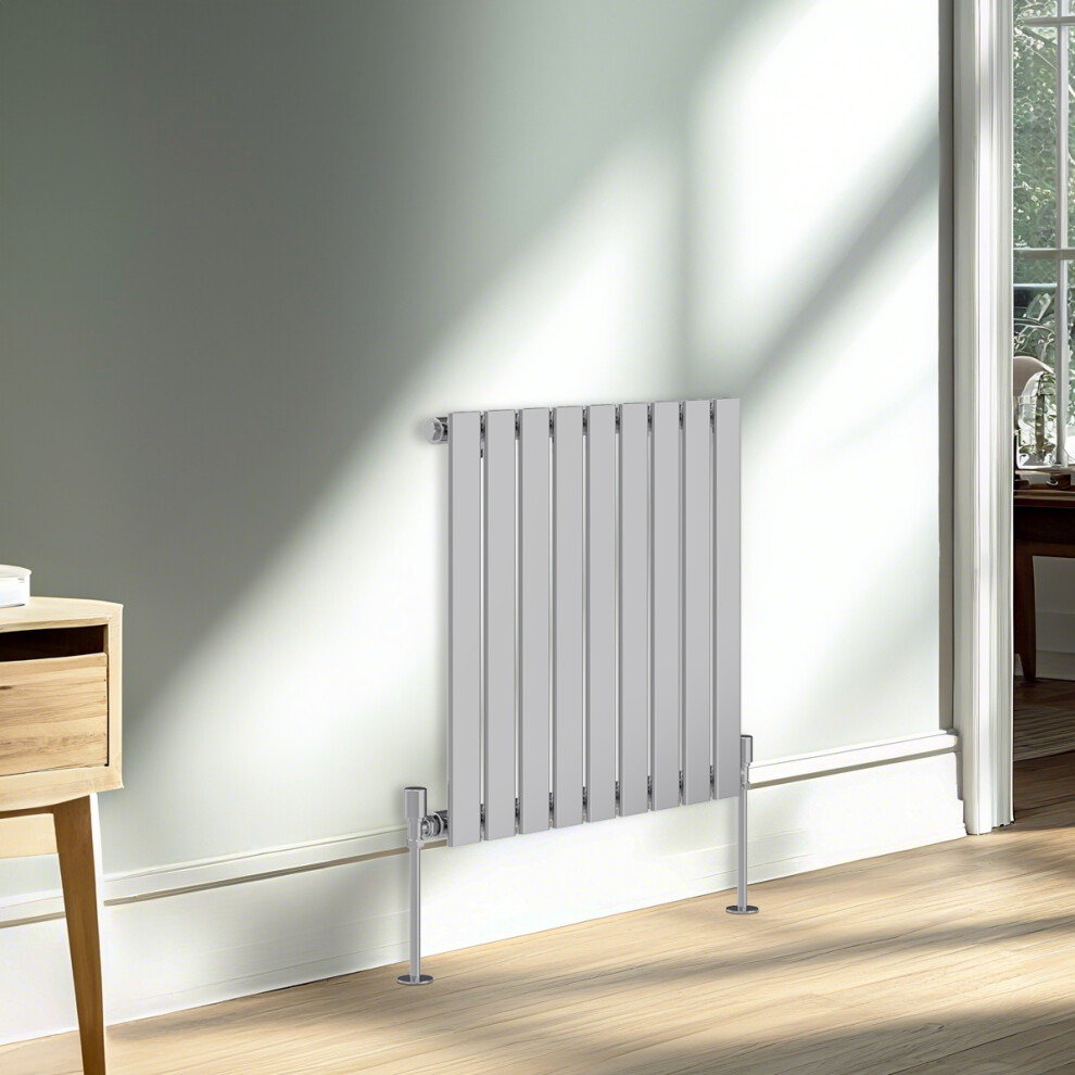 Right Radiators Horizontal Single Flat Panel Rads Designer Radiator 600X612mm Chrome 5063123979122
