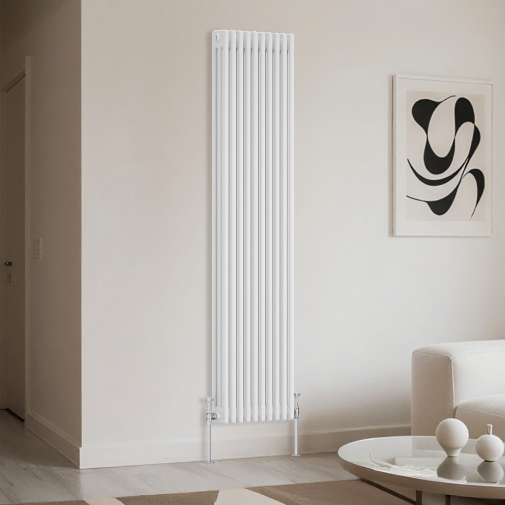 Right Radiators Traditional 3 Column Radiator Vertical Heating Cast Iron Style Rads 1800X472mm White 5063123981248
