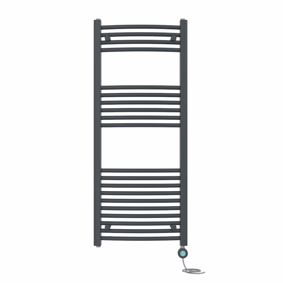 Right Radiators Prefilled Thermostatic Wifi Electric Heated Towel Rail Curved Bathroom Ladder Warmer - Anthracite 1200X500 Mm 5063123448772