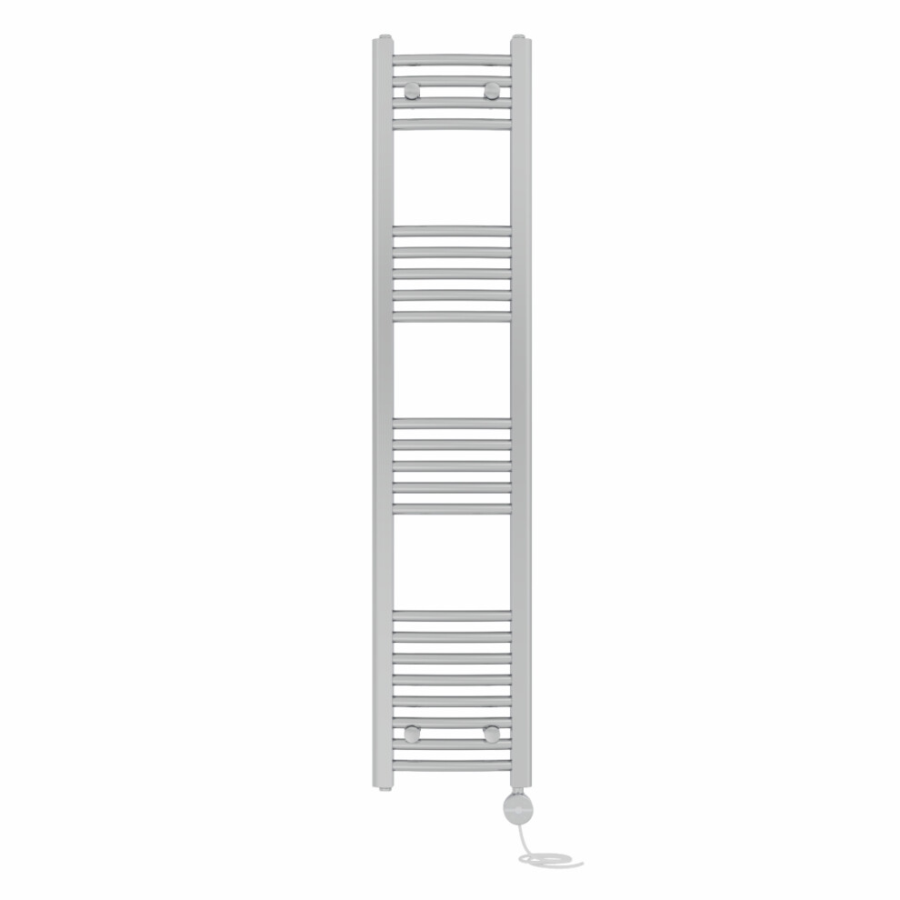 Right Radiators Prefilled Thermostatic Electric Heated Towel Rail Curved Ladder Warmer Rads - Chrome 1400X300 Mm 5063123451550