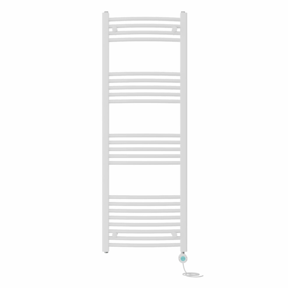 Right Radiators Prefilled Thermostatic Wifi Electric Heated Towel Rail Curved Bathroom Ladder Warmer - White 1400X500 Mm 5063123448925
