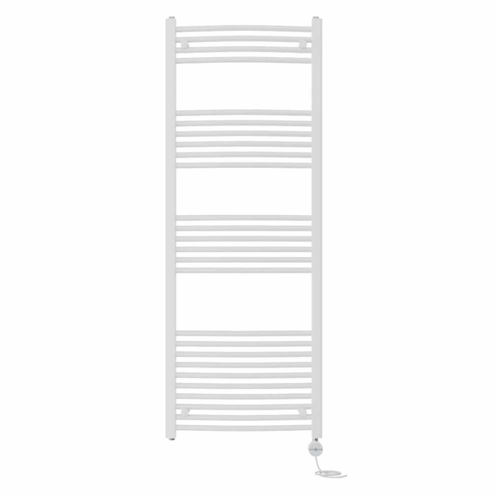 Right Radiators Prefilled Thermostatic Electric Heated Towel Rail Curved Ladder Warmer Rads - White 1600X600 Mm 5063123451840