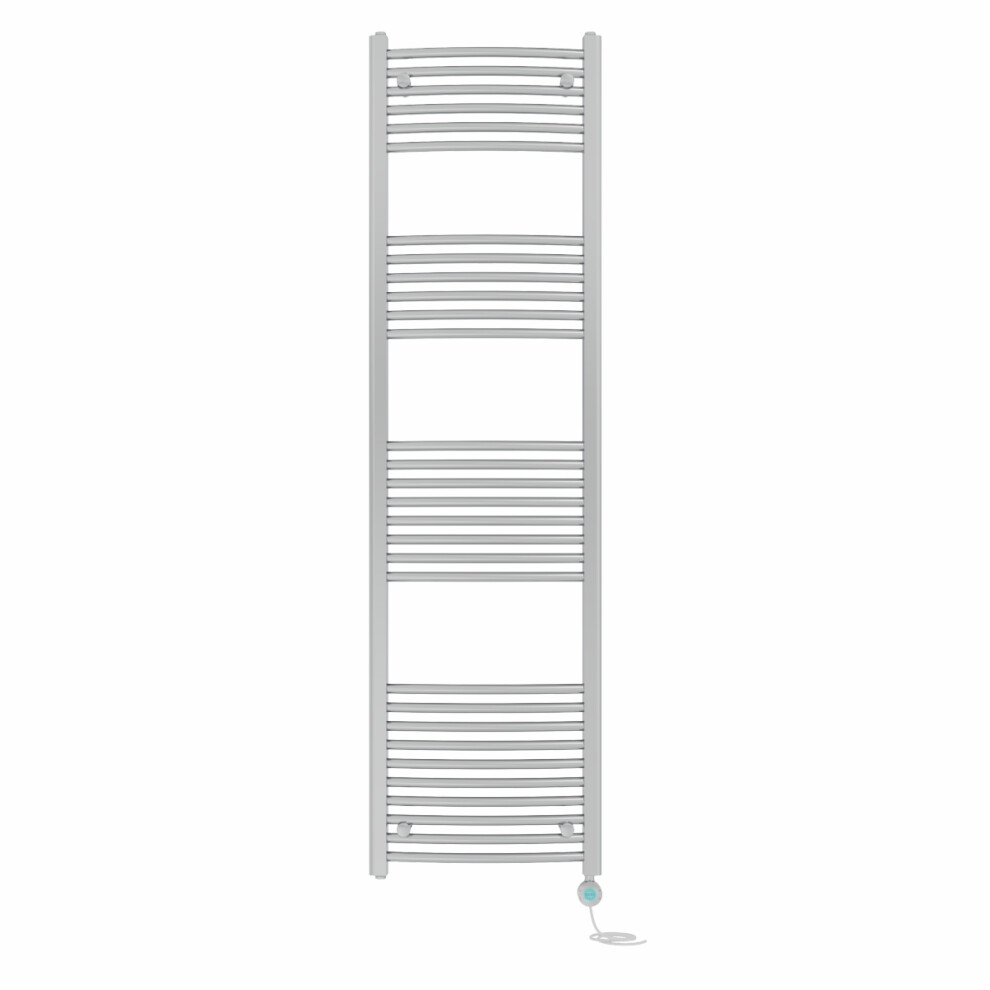 Right Radiators Prefilled Thermostatic Wifi Electric Heated Towel Rail Curved Bathroom Ladder Warmer - Chrome 1800X500 Mm 5063123449236