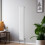Right Radiators 1600x236mm Vertical Single Oval Column Designer Radiator White 1