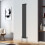 Right Radiators 1800x236mm Vertical Single Oval Column Designer Radiator Black 1