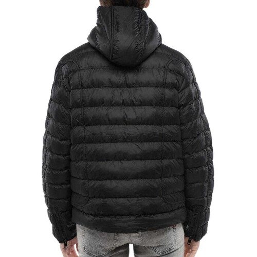 Diesel (XL, Black) Diesel Mens Plain Hooded Jacket 1