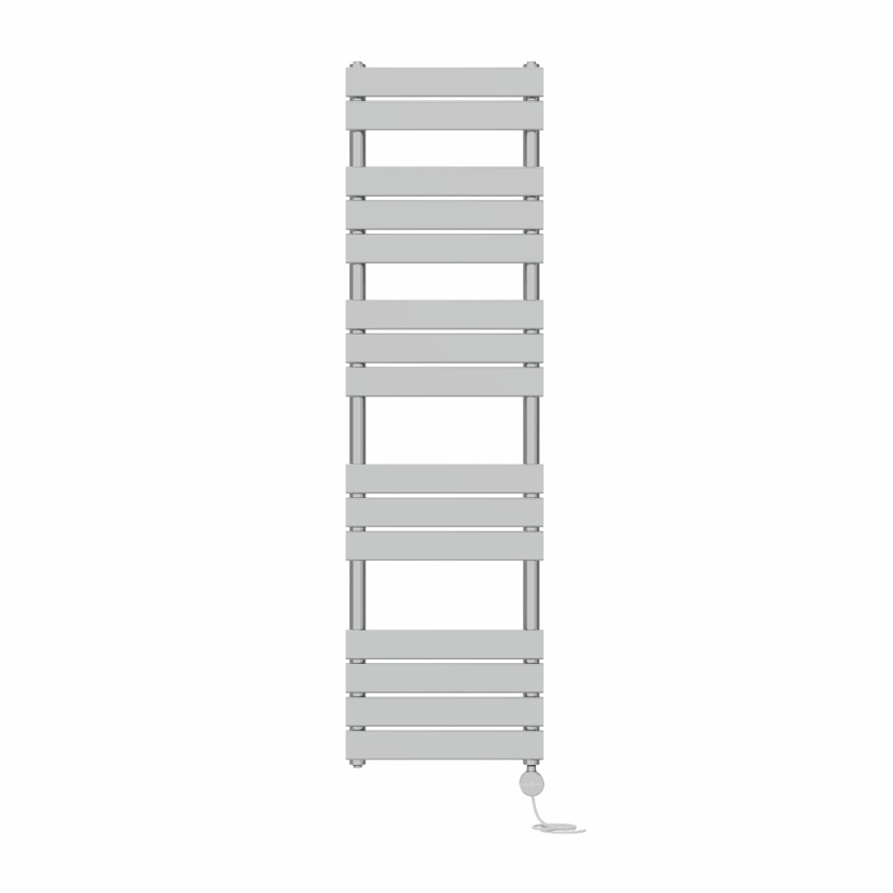 Right Radiators Prefilled Thermostatic Electric Heated Towel Rail Flat Panel Ladder Warmer Rads - Chrome 1600X450 Mm 5063123449656