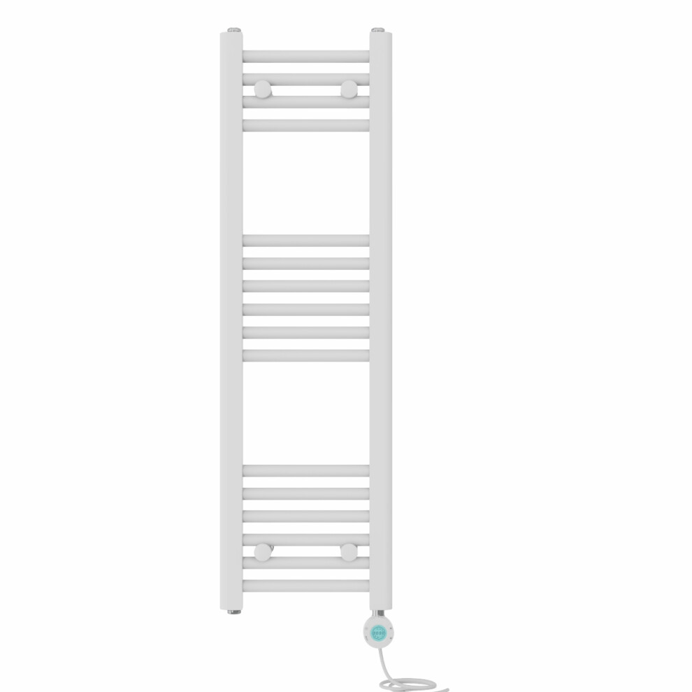Right Radiators Prefilled Thermostatic Electric Heated Towel Rail Straight Bathroom Ladder Warmer - White 1000X300 Mm 5063123444682