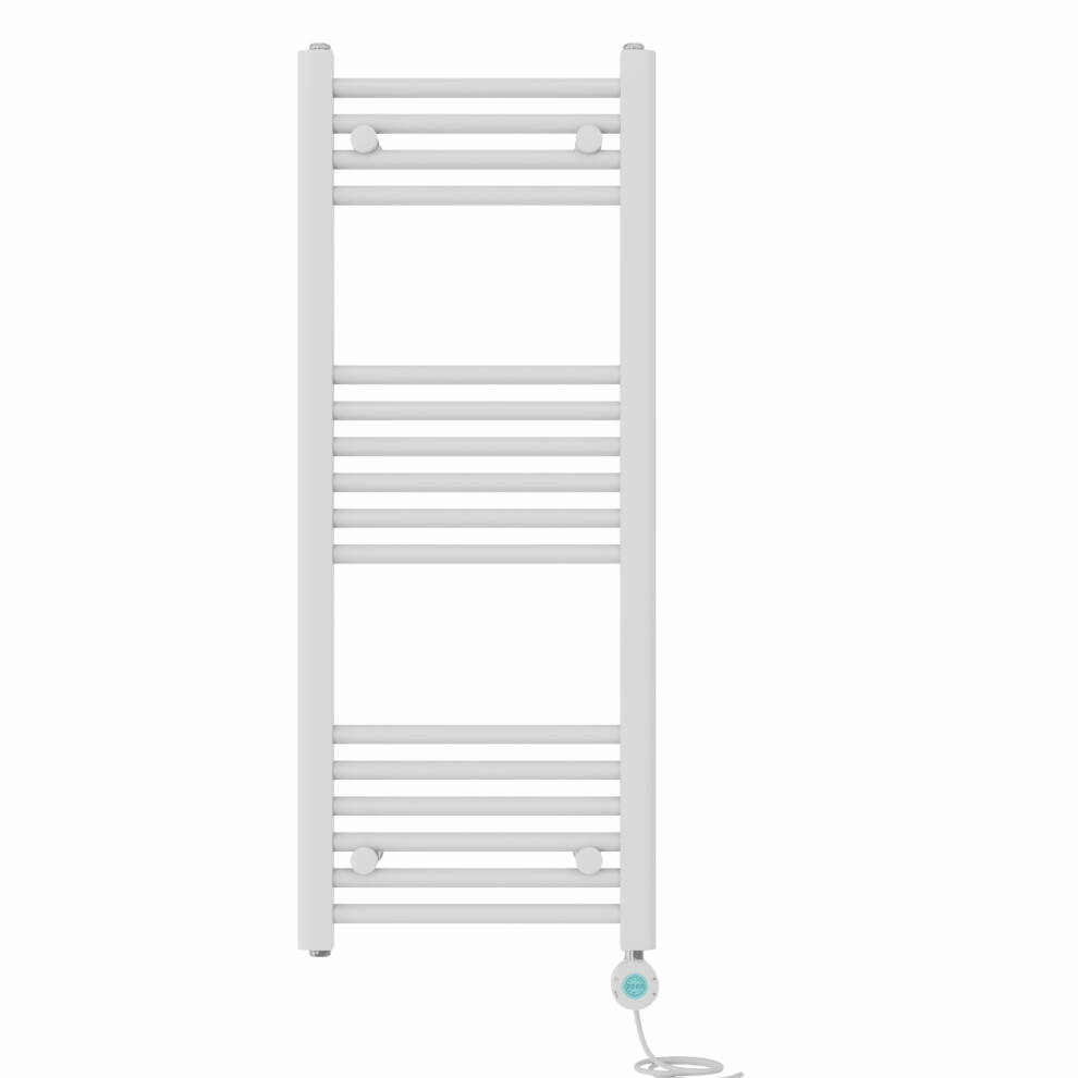 Right Radiators Prefilled Thermostatic Wifi Electric Heated Towel Rail Straight Bathroom Ladder Warmer - White 1000X400 Mm 5063123447447