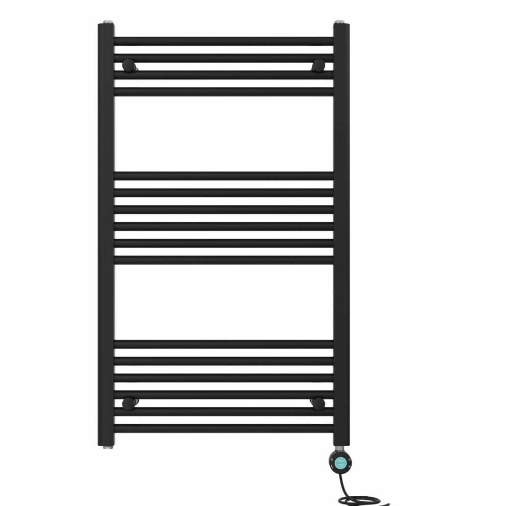 Right Radiators Prefilled Thermostatic Wifi Electric Heated Towel Rail Straight Bathroom Ladder Warmer - Black 1000X600 Mm 5063123447546