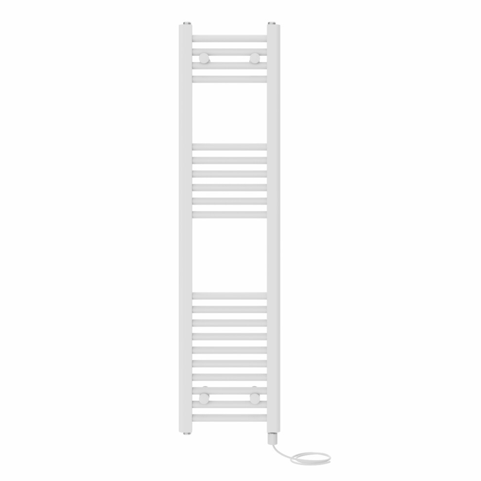 Right Radiators Prefilled Electric Straight Heated Towel Rail Bathroom Ladder Warmer Rads - White 1200X300 Mm 5063123442121