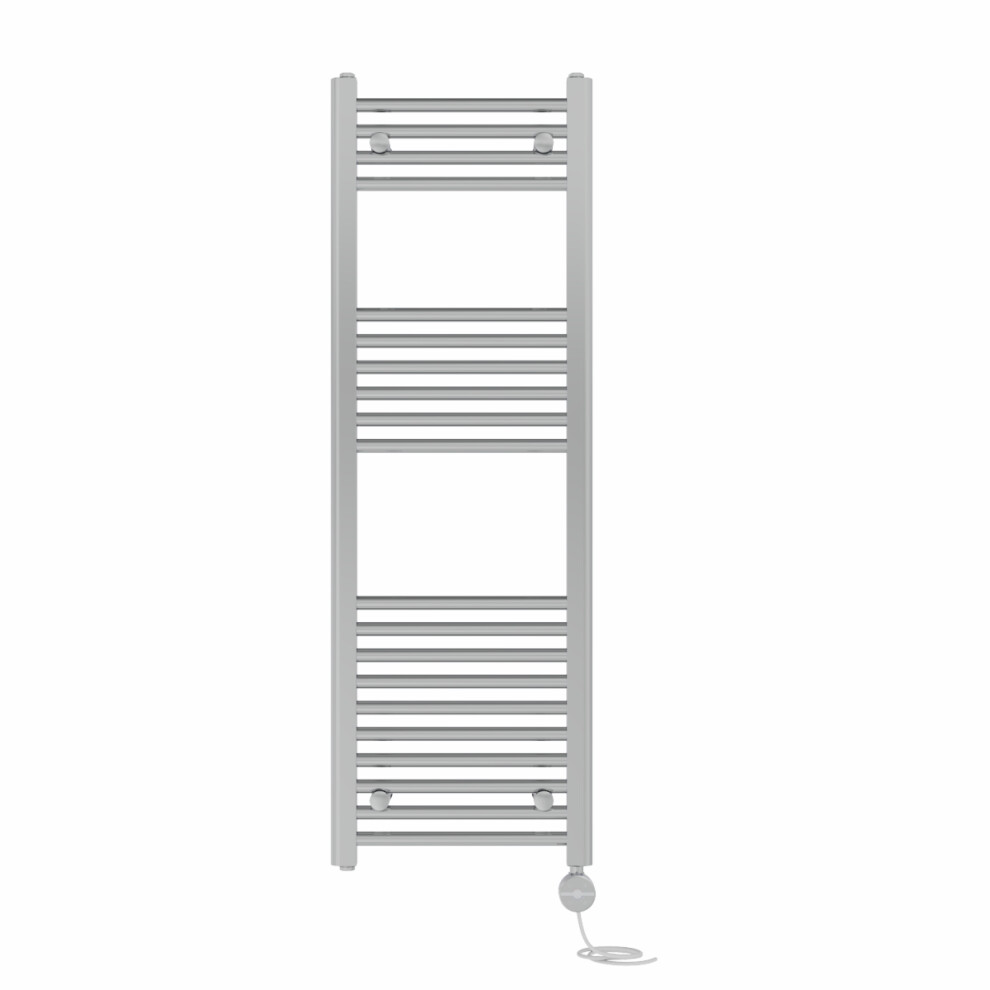 Right Radiators Prefilled Thermostatic Electric Heated Towel Rail Straight Ladder Warmer Rads - Chrome 1200X400 Mm 5063123450317