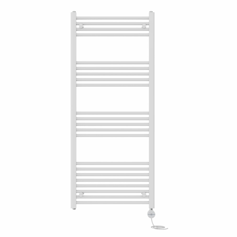 Right Radiators Prefilled Thermostatic Electric Heated Towel Rail Straight Ladder Warmer Rads - White 1400X600 Mm 5063123450560
