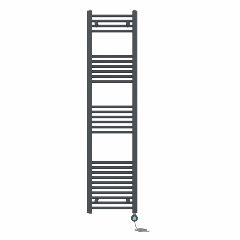 Right Radiators Prefilled Thermostatic Wifi Electric Heated Towel Rail Straight Bathroom Ladder Warmer - Anthracite 1600X400 Mm 5063123447935