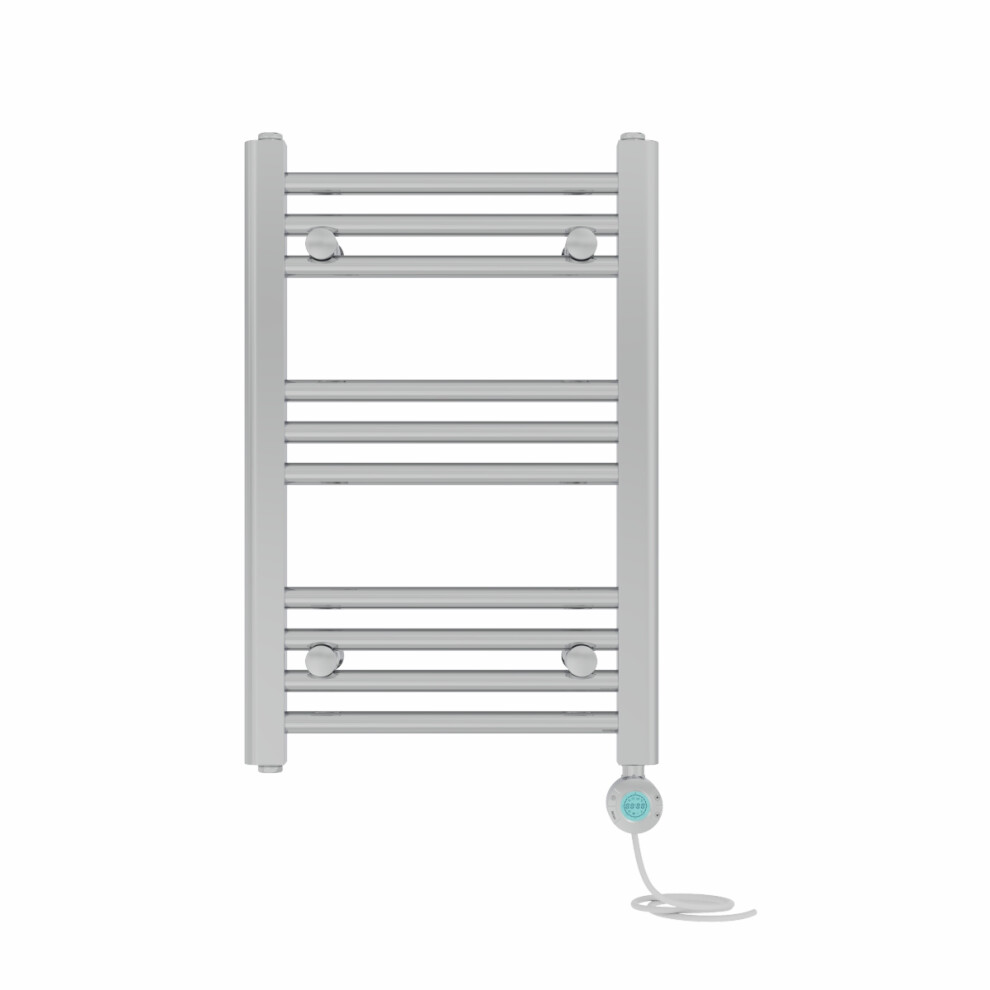 Right Radiators Prefilled Thermostatic Wifi Electric Heated Towel Rail Straight Bathroom Ladder Warmer - Chrome 600X400 Mm 5063123447119