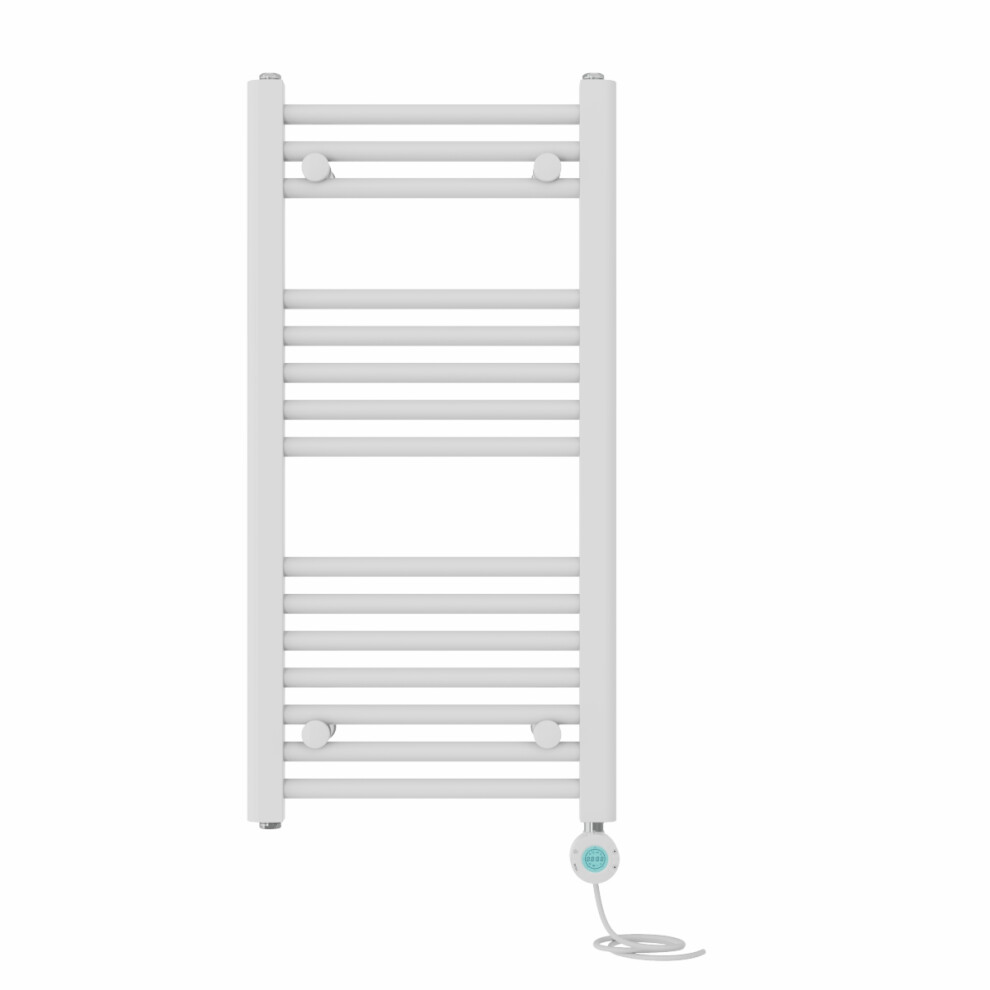 Right Radiators Prefilled Thermostatic Wifi Electric Heated Towel Rail Straight Bathroom Ladder Warmer - White 800X400 Mm 5063123447287