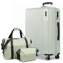 LUGG Vacay 3-Piece 32inch Suitcase, Duffel Bag & Toiletry Bag Travel Set, Sage Green