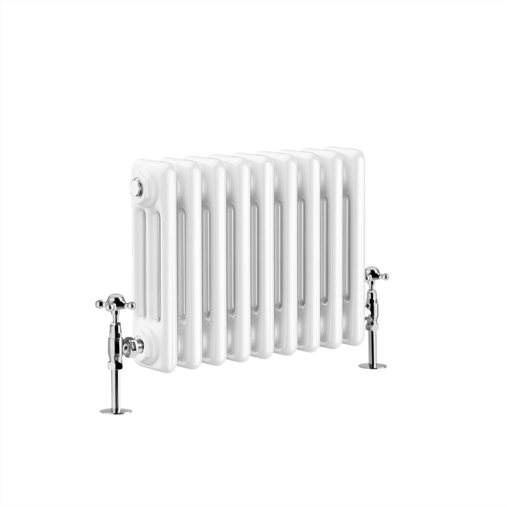 Right Radiators 300X427 Mm Horizontal Traditional 3 Column Cast Iron Style Radiator White 5063123412841
