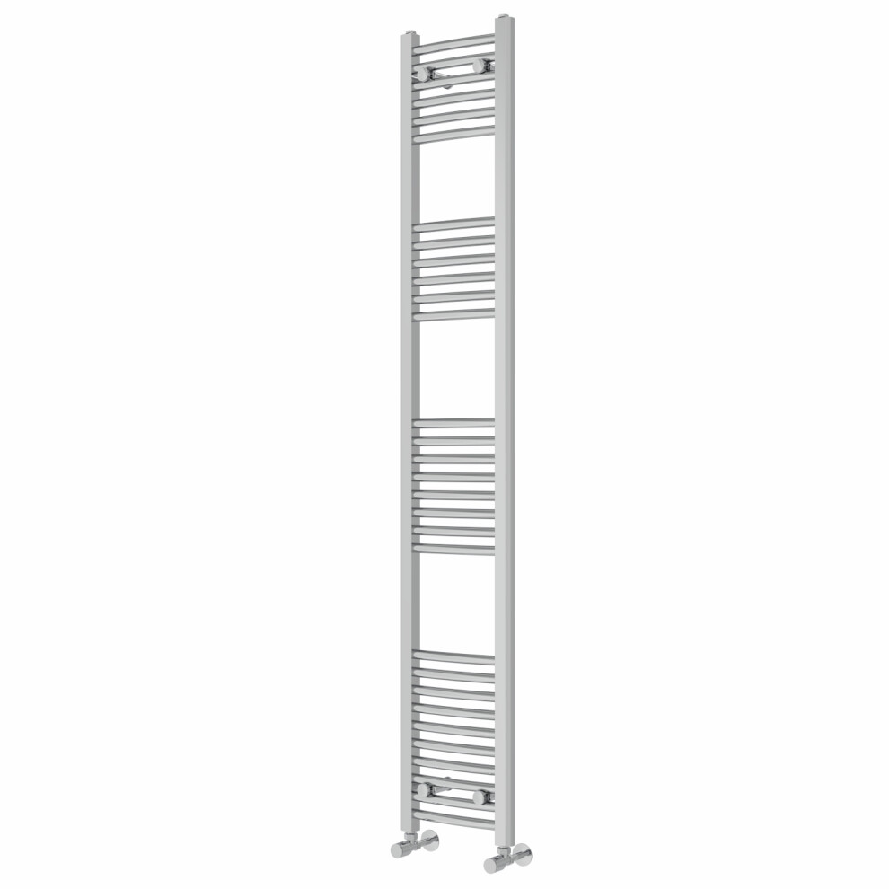 (1800X300mm) Right Radiators Curved Heated Towel Rail Radiator With Angled Lockshield Valves 5063123995917